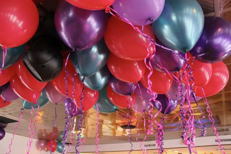 Birthday celebration table setting aboard the Atlantis
