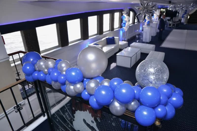 New Year's Eve decorations aboard the Atlantis