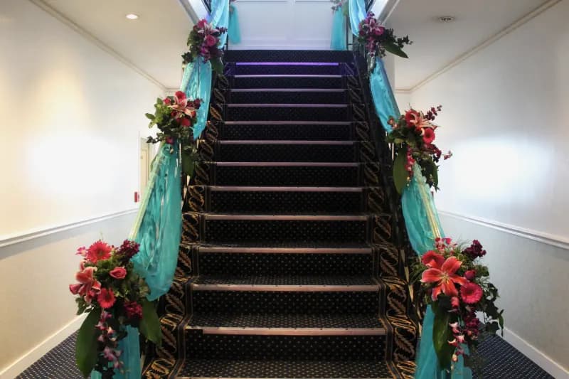 Decorated salon ready for guests